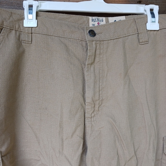 Red Head Brand Co. Cargo Shorts Men's Size 40 Sand Tan Pockets Ripstop - Picture 2 of 5